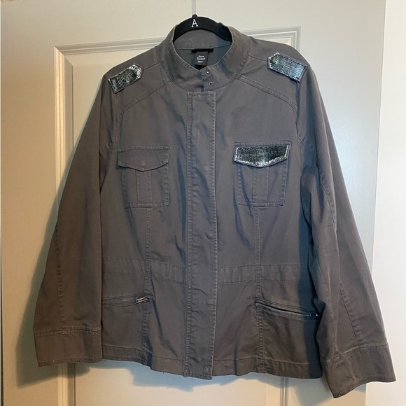 Lane Bryant Jackets & Blazers - Gray Women's Utility Jacket